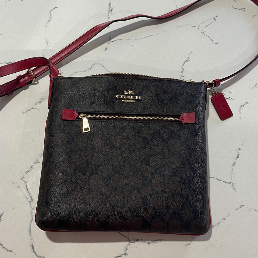 Coach Black and red Crossbody Bag